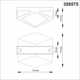 358575 STREET NT21 380 темно-серый Ландшафтный настенный светильник IP54 LED 4000K 12W 85-265V KAIMA