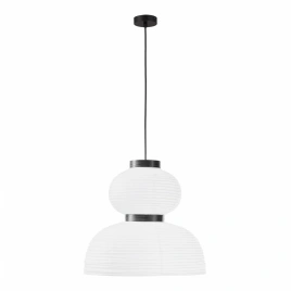SLE6021-523-02 Светильник подвесной черный/белый D400*H380mm E27 2*60W