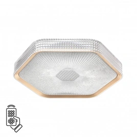 7746/48L PIKO LED SN Светильник металл/пластик/прозрачный/золотистый LED 48Вт 3000-4000-6000K 425х38