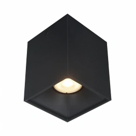 ST168.402.01 Светильник потолочный Черный GU10 1*50W IP20 L82,5xW82,5xH104 220V Без ламп