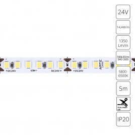 Светодиодная лента 24V 14,4W/m 6000К 5м Arte Lamp TAPE A2418008-03-6K