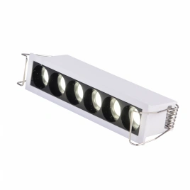 ST762.542.07 Св-к встр. белый LED 1*7W 4000K 550Lm Ra 90 24° IP20 L125xW30xH36 170-240V