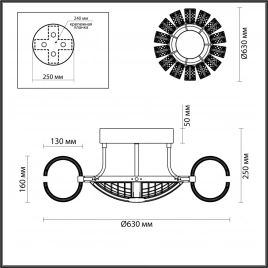 5029/104CL L-VISION ODL24 577 хром/металл/акрил Люстра потолочная LED 104W 5935лм MIRAGE