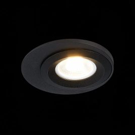 ST216.408.01 Св-к встр. Черный GU10 1*7W IP20 D100xH23 220V Без ламп