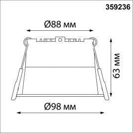 359236 SPOT NT23 472 белый Светильник встраиваемый светодиодный IP20 LED 12W 220V 840Лм 3000К TRAN