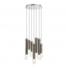 5061/32LA PENDANT ODL24 455 серебристый/дымчатый/металл/стекло Люстра каскадная LED 7*4W 3000K SHINY