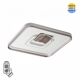 7786/85L PIKO LED SN 078 Светильник металл/белый/бронза LED 85Вт 3000-6500K 490х490 IP20 пульт ДУ GE
