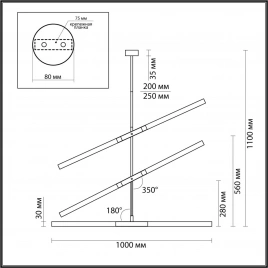 4307/6 HIGHTECH ODL22 295 черный Потолочный светильник IP20 G9 6*40W SOHO