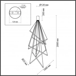 4369/80L HIGHTECH ODL23 267 полированное золото/акрил с пузырьками Подвесной св-к IP20 LED 64W 3000K