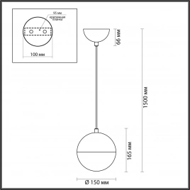4960/1 PENDANT ODL22 471 античн.бронза/металл/белый/стекло Подвес E27 1*40W PINGA