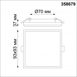 358679 SPOT NT21 524 белый Светильник встраиваемый влагозащищенный IP54 LED 4000K 8W 100-240V PANDOR