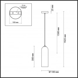 4642/1 PENDANT ODL20 483 золотой/белый Подвес E27 60W 220V VOSTI