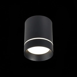ST115.432.07 Светильник потолочный Черный LED 1*7W 3000K 490Lm Ra>90 120° IP20 D79xH100 170-240V