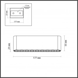 7092/21CL HIGHTECH ODL25 399 Потолочный светильник черный/металл/акрил IP20 LED 13W 988Лм 3000K 220V