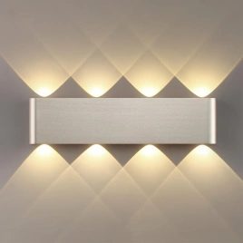 7106/8WL HIGHTECH ODL26 Настенный светильник матовый никель/металл IP20 LED 8W 3000K 220V MAGNUM