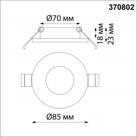 370802 SPOT NT22 532 Светильник встраиваемый влагозащищенный IP44 GU10 50W 220V AQUA