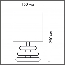 8126/1T COMFI LN25 000 коричневый/бежевый/белый, керамика/текстиль Настольная лампа Е14 1*40W 220V L