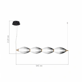 SL6130.403.24 Светильник подвесной ST-Luce Черный/Белый, Дымчатый LED 1*28W 3000K