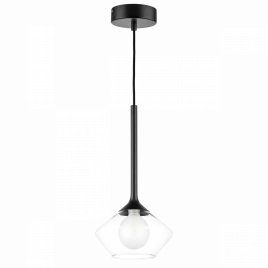 801202 Люстра VETRO 1х6W(led) G9 ЧЕРНЫЙ/ПРОЗРАЧНЫЙ