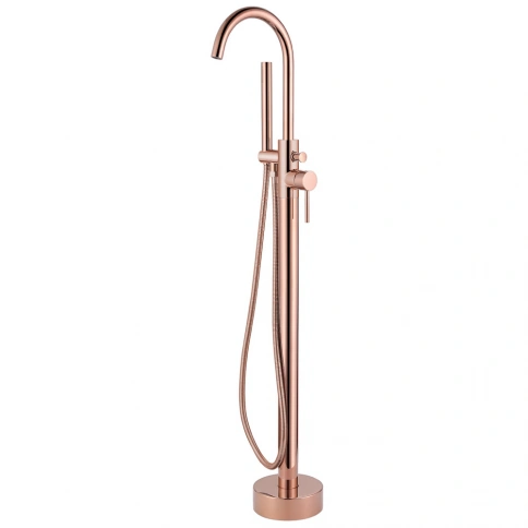 Смеситель ABBER Wasser Kreis AF8115RG напольный для ванны, розовое золото фото 1