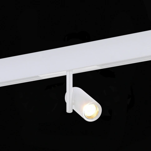 ST808.536.08 Магнитный трековый светильник Белый LED 1*8W 3000K 550Lm Ra>90 36° IP20 D42xH135 48VV фото 1