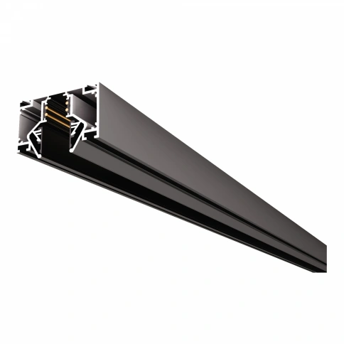 ST047.419.02 Шинопровод для монтажа SKYLINE 48 под натяжной потолок  ST-Luce Черный Длина 1 000мм (З фото 1
