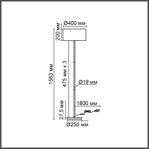 8251/2F MODERNI LN25 000  никель/серый, металл/текстиль Торшер Е27 2*60W 220V NIKKI фото 2