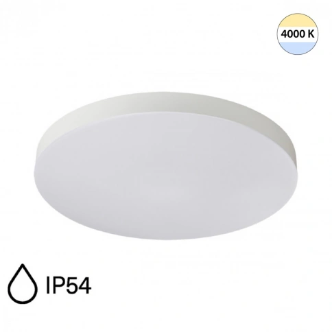 7759/36L MITRA LED SN 107 Светильник пластик/белый LED 36Вт 4000K D400 IP54 GAMMA фото 1