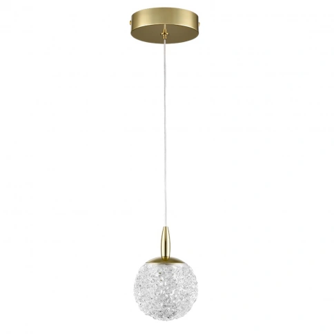 8080/1A LEDIO LN25 000  золото/прозрачный металл/акрил Подвесной светильник LED 1*3W 220V TRINO фото 2