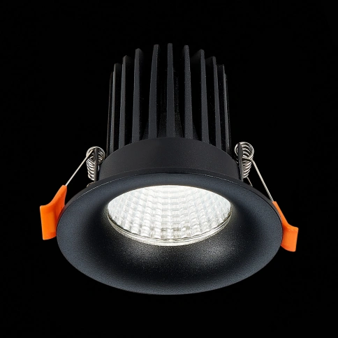 ST703.438.10 Св-к встр. Черный LED 1*10W 3000K 900Lm Ra>90 38° IP20 D85xH75 170-240V фото 1