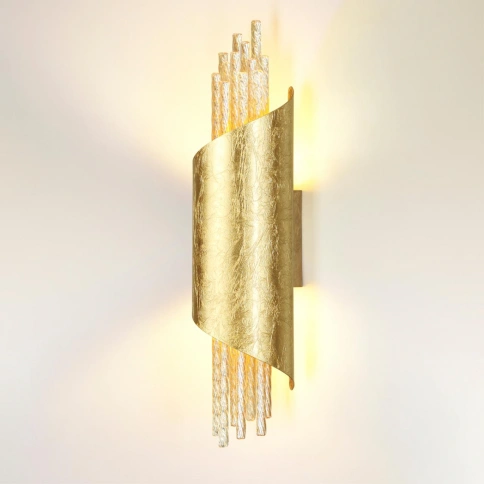 3901/5W L-VISION ODL20 377 золотистый/стекло/металл Настенный светильник LED 4000K 5W 220V MONICA фото 3