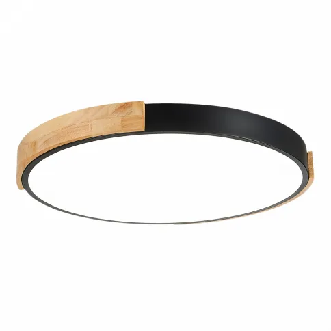 SLE201342-01 Светильник потолочный Черный, Светлое дерево/Белый LED 1*40W 3000K/4000K/6000K фото 2