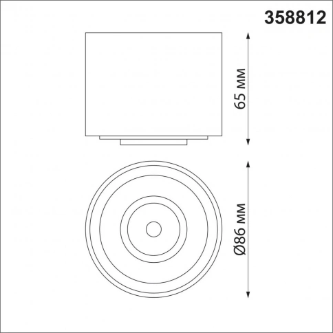 358812 OVER NT21 378 черный Светильник накладной светодиодный IP20 LED 9W 770Лм 4000K 220V GESSO фото 1