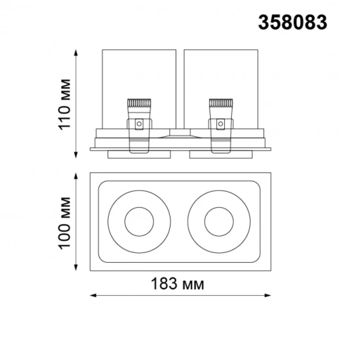 358083 SPOT NT19 470 белый/черный Встраиваемый светильник IP20 LED 3000К 24W 220V LANZA фото 1