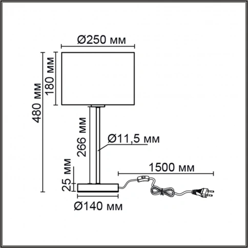 8250/1T MODERNI LN25 000  никель/бежевый, металл/текстиль Настольная лампа Е27 60W 220V NIKKI фото 1