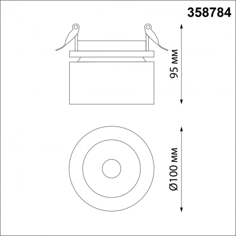 358784 SPOT NT21 458 белый Светильник встраиваемый светодиодный IP20 LED 25W 4000K 2200Лм 100-265V G фото 1