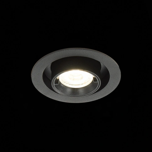 ST702.348.12 Св-к встр. Черный LED 1*12W 4000K 900Lm Ra80 24° IP20 D90xH92 180-240V фото 1