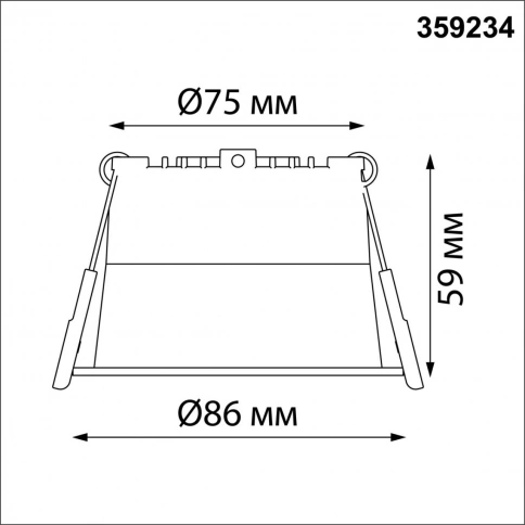 359234 SPOT NT23 472 белый Светильник встраиваемый светодиодный IP20 LED 9W 220V 540Лм 3000К TRAN фото 1