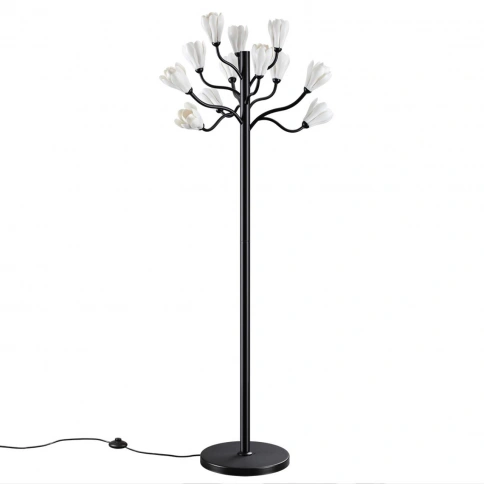 5090/12F MODERN ODL25 561 черный матовый/белый/фарфор Торшер G4 LED 12*5W GARDI фото 1
