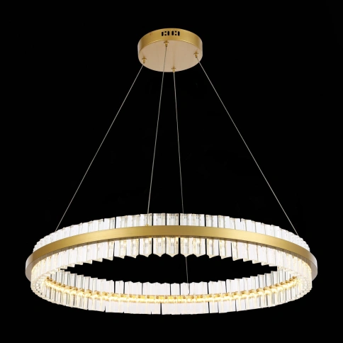 SL383.223.01 Светильник подвесной ST-Luce Матовое золото/Прозрачный LED 1*60W 3000K фото 1
