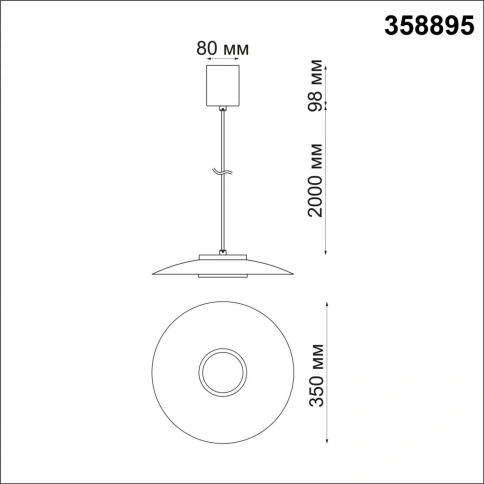 358895 OVER NT22 386 белый/золото Светильник накладной светодиодный, провод 2м IP20 LED 4000К 18W 22 фото 1
