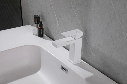 Смеситель ABBER Daheim AF8210W для раковины, белый матовый фото 2