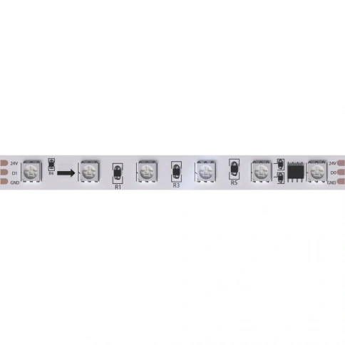 Светодиодная лента 24V 14,4W/m (на канал 4,8W/m) RGB 5м IP20 Arte Lamp SPI A2406010-05-RGB фото 1