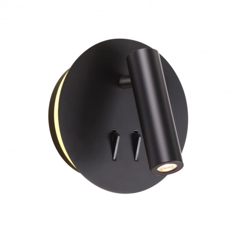 3911/9WL HIGHTECH ODL20 409 черн/металл Наст-й св-к с лампой д/чтения с выкл LED 9W 3000K 220V BEAM фото 3