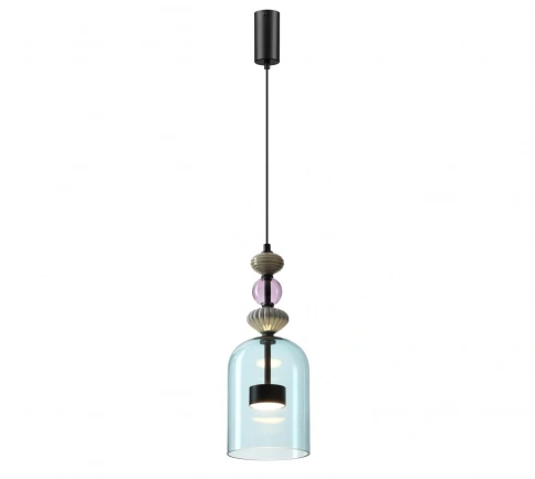 5046/12L L-VISION ODL24 431 черный/голубой/металл/стекло/керамика Подвес LED 12W 4000К 1400Лм PALLET фото 3