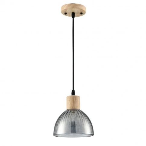 8053/1A SUSPENTIONI LN25 310 дерево/смоки металл/стекло Подвесной светильник E27 1*60W 220V NATANA фото 2
