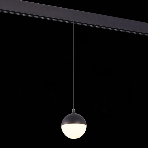 ST358.443.07 Магнитный трековый светильник подвесной Черный LED 1*7W 4000K 520Lm Ra>80 120° IP20 D90 фото 1