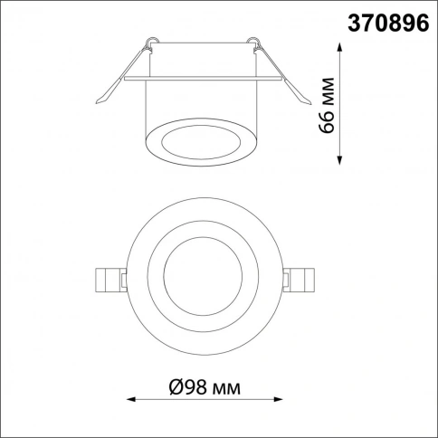 370896 SPOT NT22 511 черный Светильник встраиваемый IP20 GU10 9W 220V LIRIO фото 1