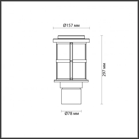 4964/1A NATURE ODL22 737 черный/стекло Ландшафтный светильник на базу E27 1*60W IP44 MAGUS фото 1