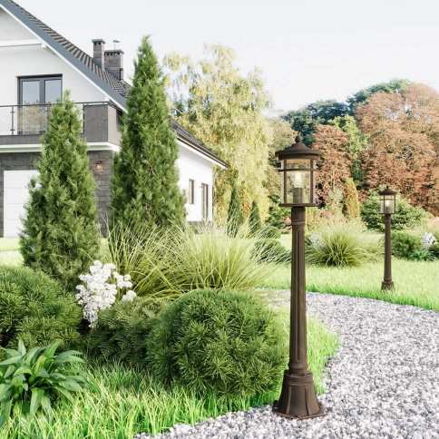 4044/1F NATURE ODL18 753 коричневый/патина Уличный светильник, 103см IP44 E27 60W 220V VIRTA фото 2